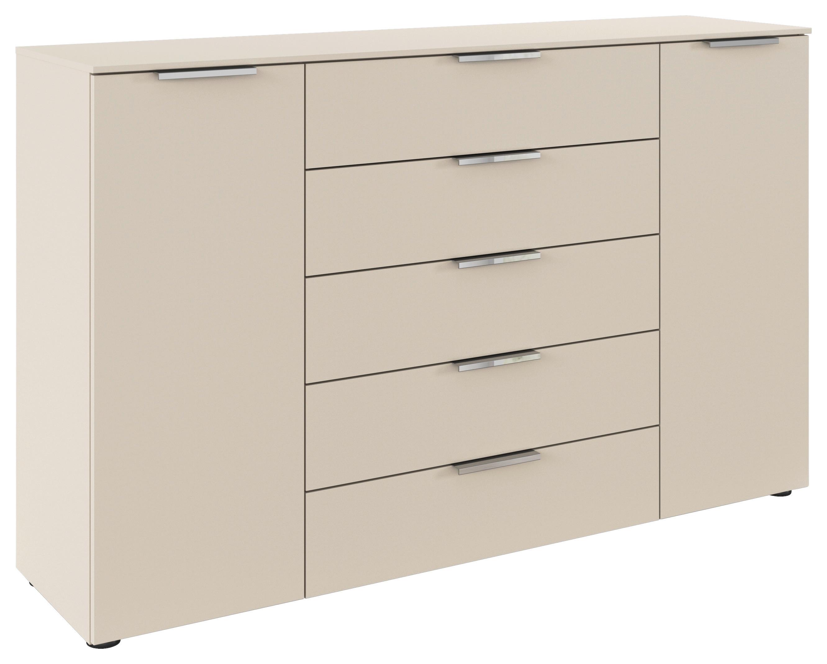 Kommode Flipp Champagner B: 160 cm - Champagner/Schwarz, MODERN, Holzwerkstoff (160/100/42cm) - Rauch Möbel