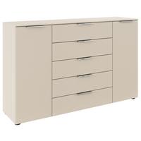 Kommode Flipp Champagner B: 160 cm - Champagner/Schwarz, MODERN, Holzwerkstoff (160/100/42cm) - Rauch Möbel