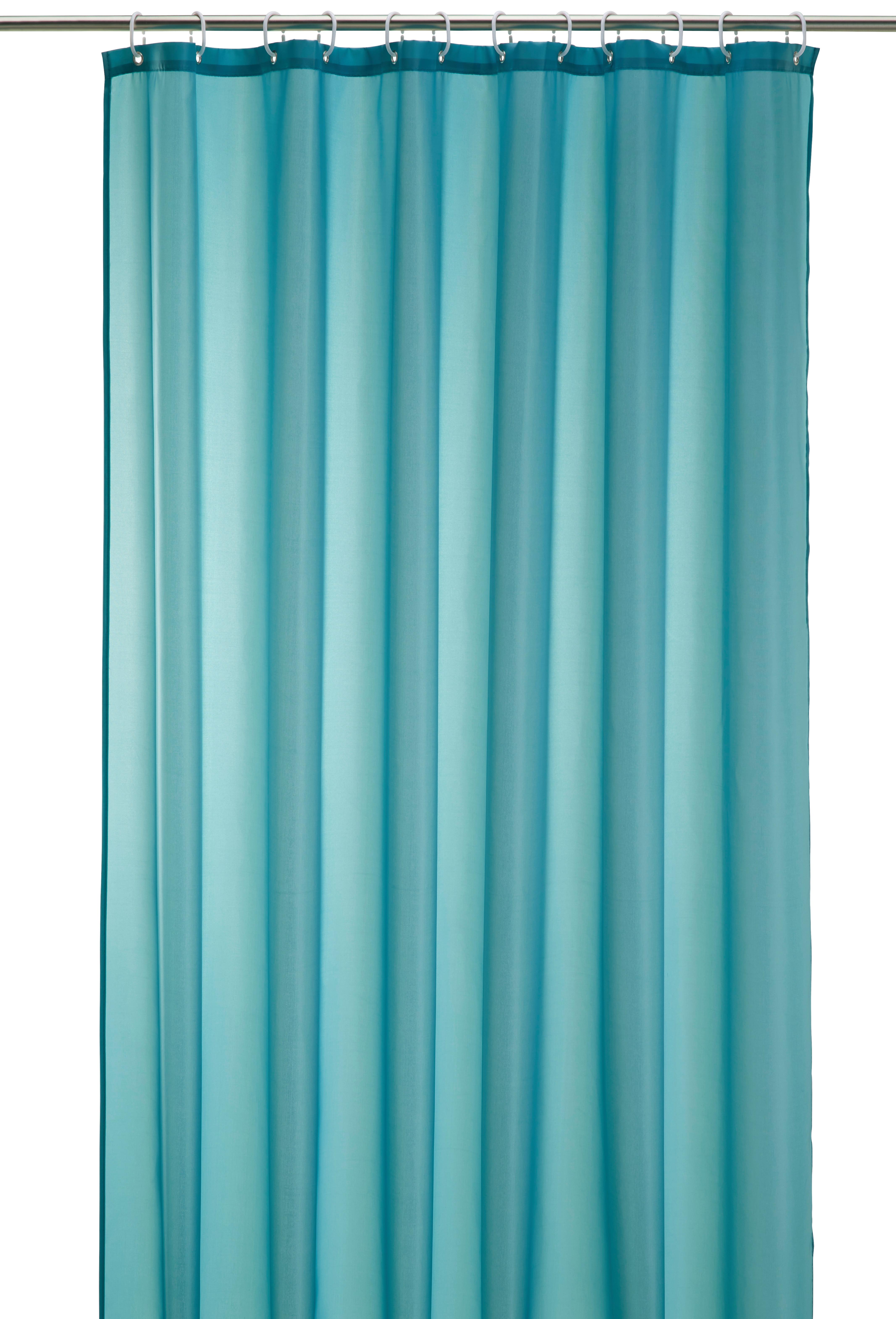 SPRCHOVÝ ZÁVĚS Uni, 180/200cm, modrá - modrá, Konvenční, textil (180/200cm) - Modern Living