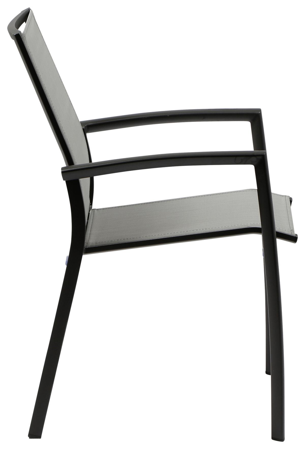 Loungegarnitur 5-Tlg Velia aus Metall - Anthrazit/Schwarz, KONVENTIONELL, Keramik/Textil - Siena Garden