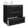 Waschtischjombi Schubo Schwarz B: 60 Cm - Alufarben/Schwarz, MODERN, Keramik/Holzwerkstoff (60cm) - MID.YOU
