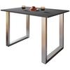 Schreibtisch Lona Anthrazit B: 80 cm - Anthrazit/Silberfarben, Design, Holzwerkstoff/Metall (80/76/50cm) - MID.YOU