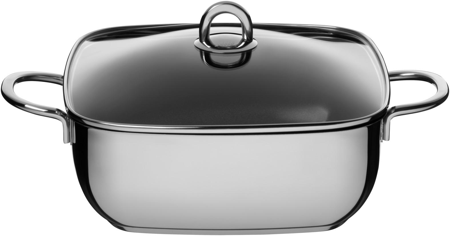 Silit Schmorpfanne D/H: 29/10 cm Edelstahl mit Deckel - Edelstahlfarben, KONVENTIONELL, Glas/Metall (29/10/29cm) - Silit