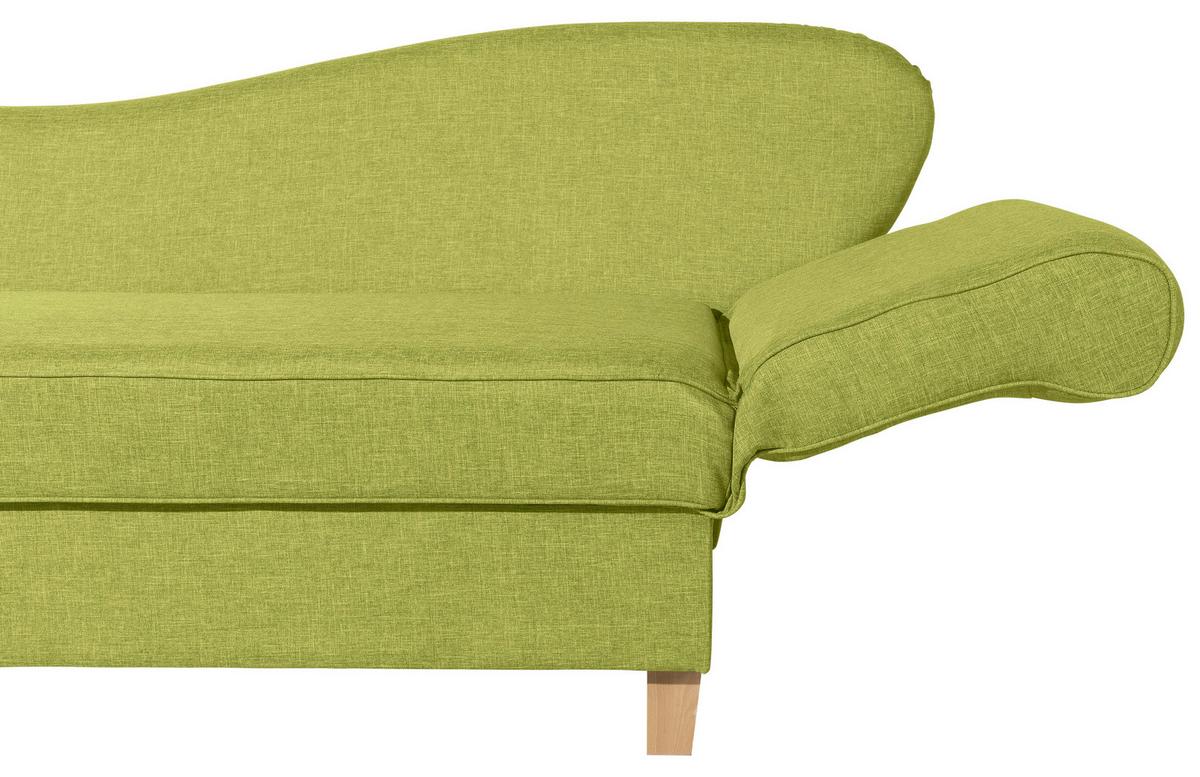 Recamiere Selma Hellgrün Re. Mit Bettkasten+schlaffunktion - Buchefarben/Hellgrün, Design, Textil (190/88/82cm) - Max Winzer