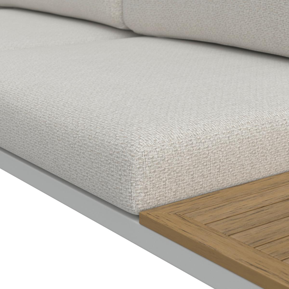 TERASOVÁ SEDACIA SÚPRAVA ÄNNA - krémová/prírodná farba, Modern, kov/textil (270/68/90cm) - Bessagi Garden