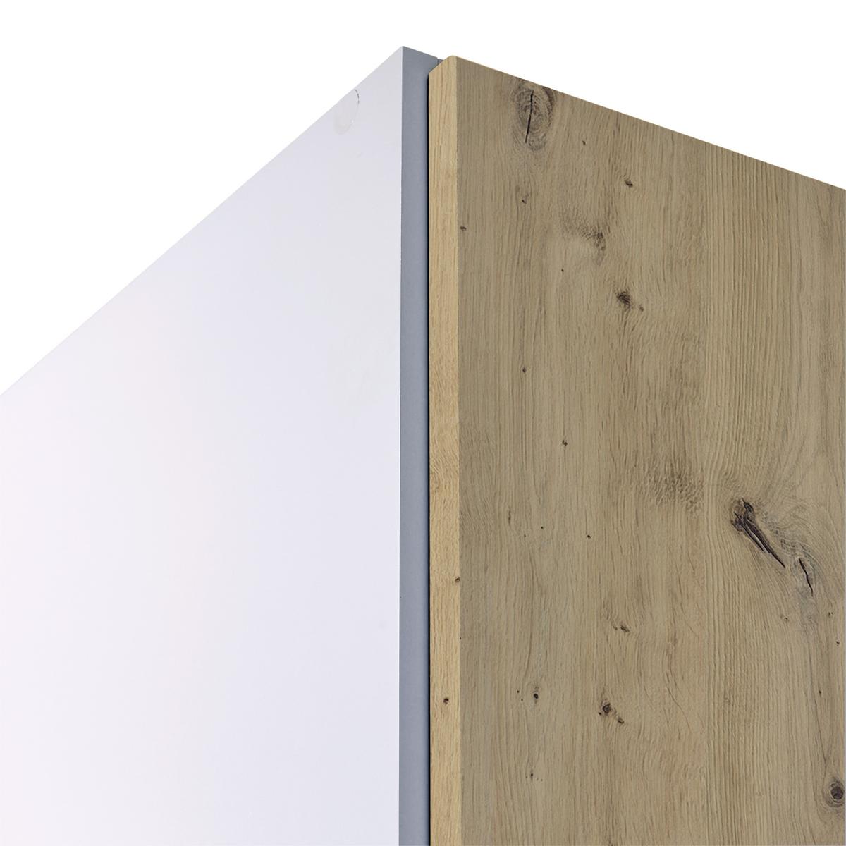 Drehtürenschrank Mit Spiegel 271 cm Alabama Extra Hellgrau - Silberfarben/Hellgrau, MODERN, Holzwerkstoff (271/229/54cm)