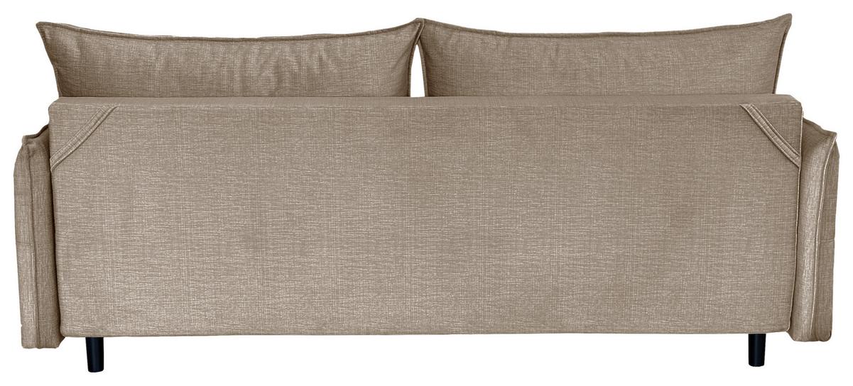Schlafsofa Melody - Beige/Schwarz, Design, Textil (216/96/102cm) - MID.YOU