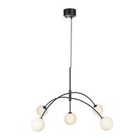 Pendelleuchte Heaven - Schwarz/Weiß, Basics, Glas/Metall (117/70cm) - Markslöjd