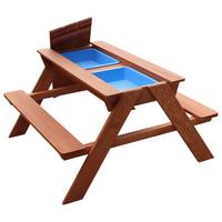 Sand- und Wassertisch C052.005.00 - Braun, KONVENTIONELL, Holz/Kunststoff (89/50,5/89cm) - Ambia Garden
