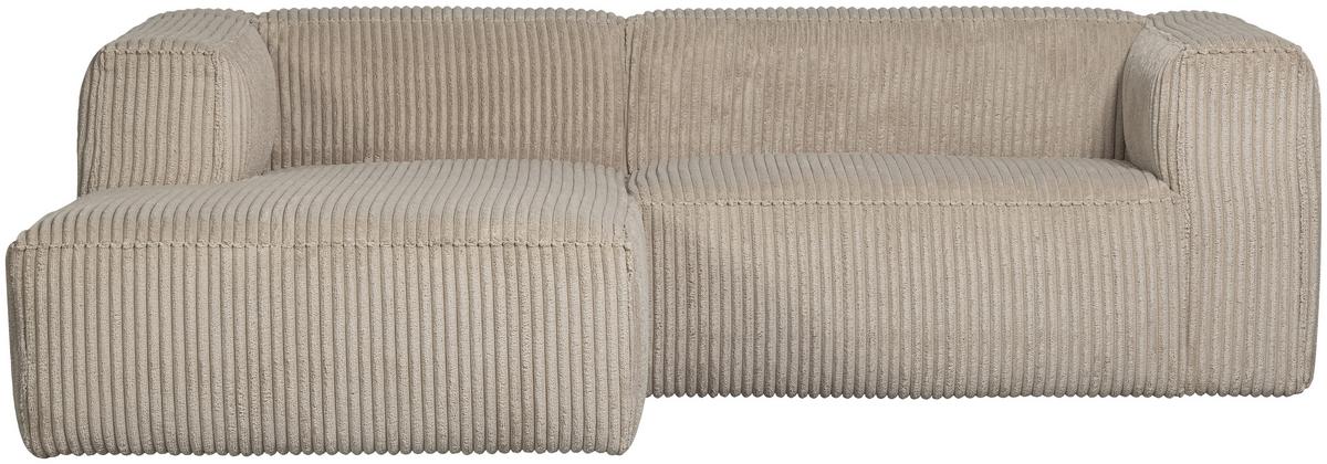Ecksofa Bean Beige S: 178x254 cm - Beige/Schwarz, Design, Textil (178/254cm) - Livetastic