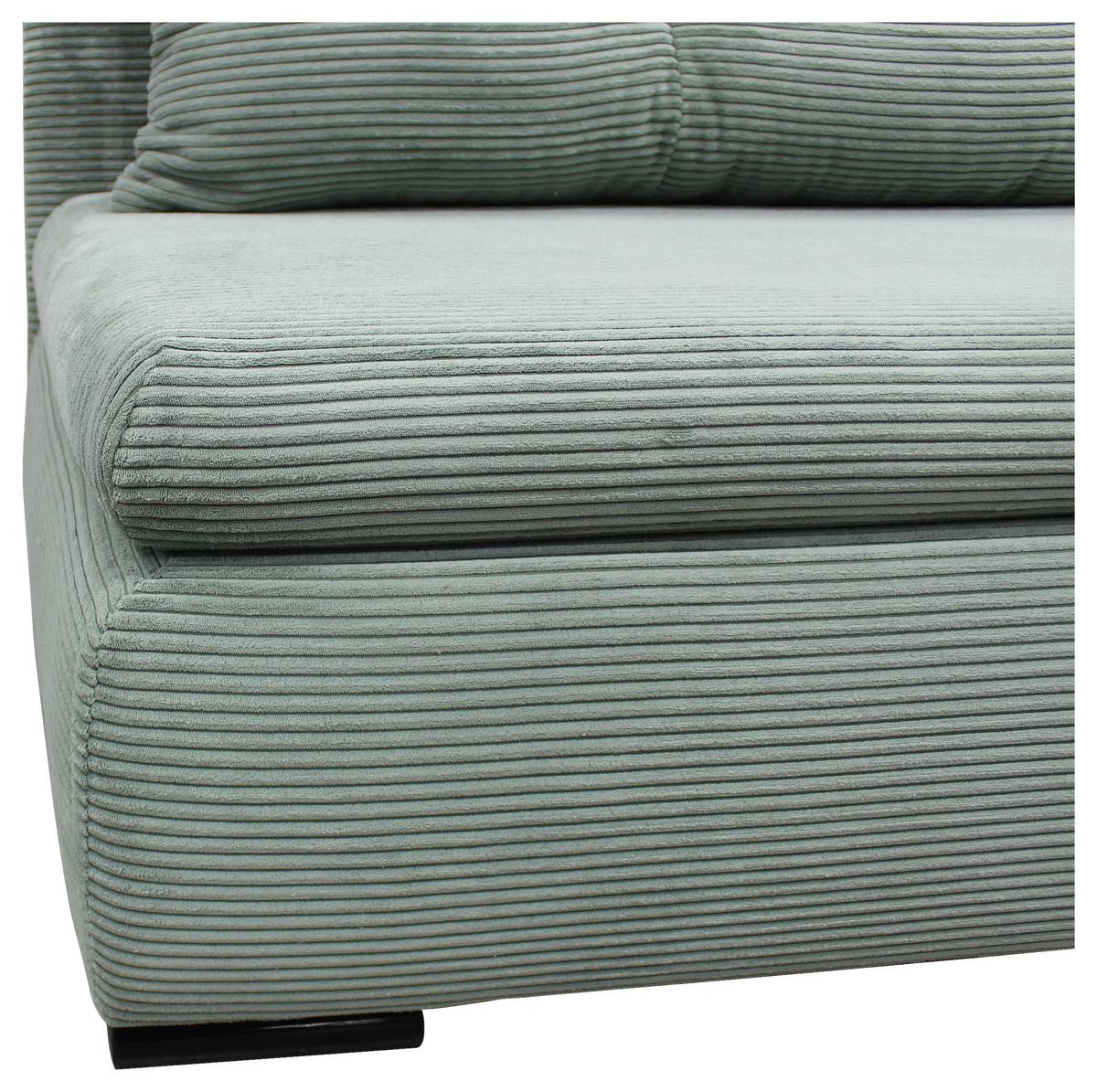 2-sitzer-sofa Yellow Mit Schlaffunktion Grün Cord - Schwarz/Grün, Design, Textil (154/93/85cm) - MID.YOU