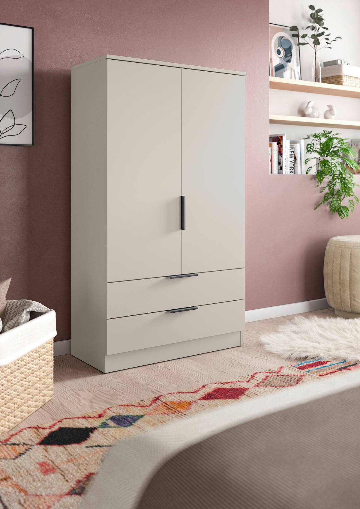 DREHTÜRENSCHRANK Kopenhagen Kaschmir B: 80cm - Kaschmir, MODERN, Holzwerkstoff (80/140/37cm) - Livetastic