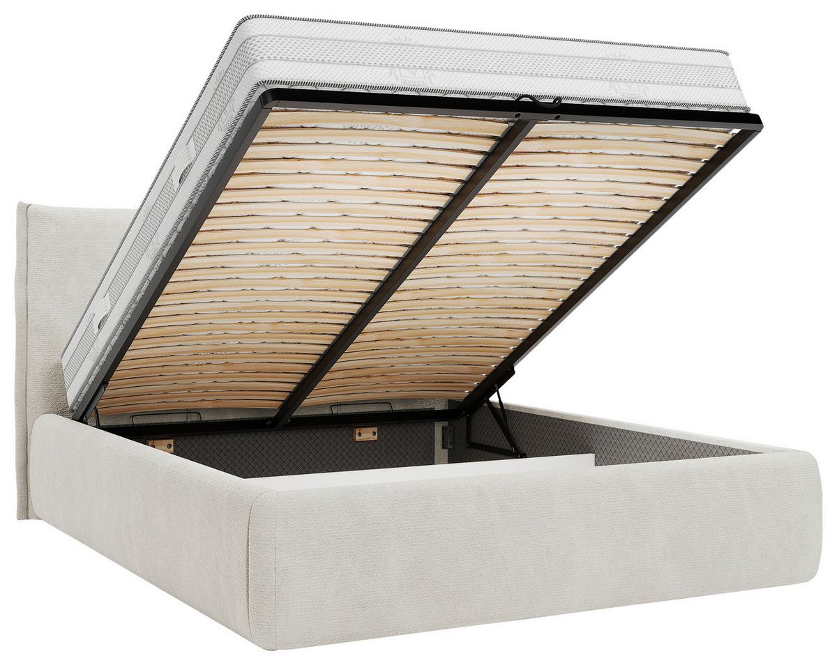 Polsterbett Beli Naturfarben Lf: 180x200 Cm - Schwarz/Naturfarben, MODERN, Holz/Holzwerkstoff (180/200cm) - MID.YOU