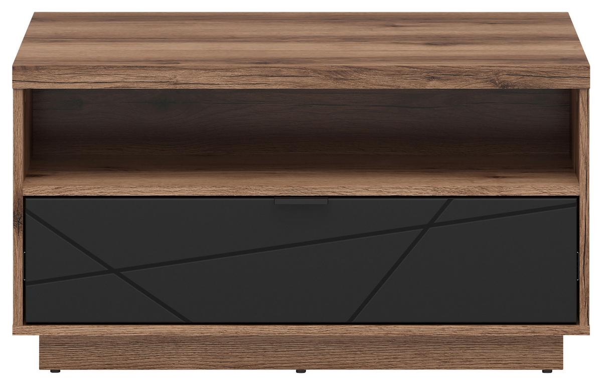 Couchtisch Forn Coffee Table - Eichefarben/Schwarz, Design, Holzwerkstoff/Kunststoff (90/60/48,5cm)