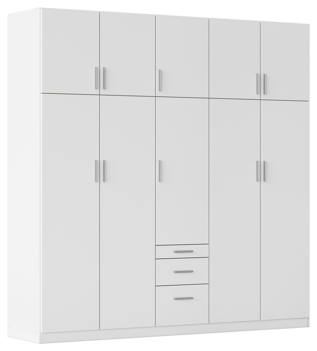 Drehtürenschrank Hildesheim Weiß B: 226 cm - Weiß, Design, Holzwerkstoff (226/229/54cm) - Rauch Möbel
