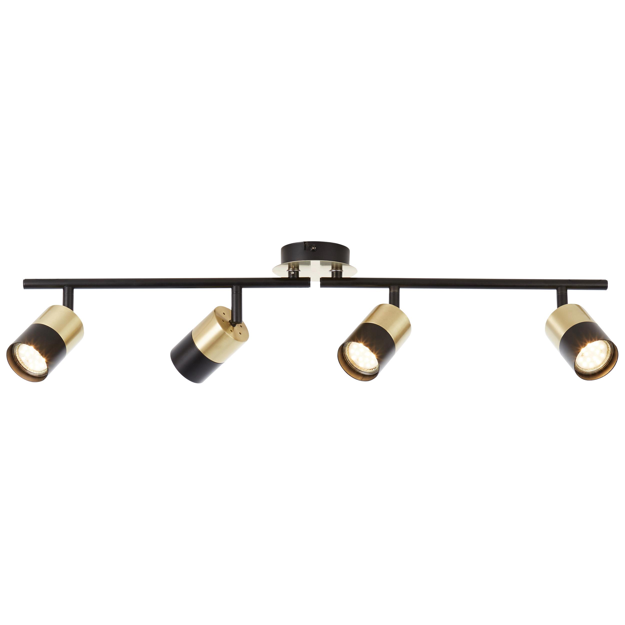 Deckenleuchte Maribel L: 76,5 Cm Schwenkbar - Messingfarben/Schwarz, Design, Metall (76,5/16,8/18cm) - Brilliant