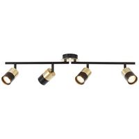 Deckenleuchte Maribel L: 76,5 Cm Schwenkbar - Messingfarben/Schwarz, Design, Metall (76,5/16,8/18cm) - Brilliant