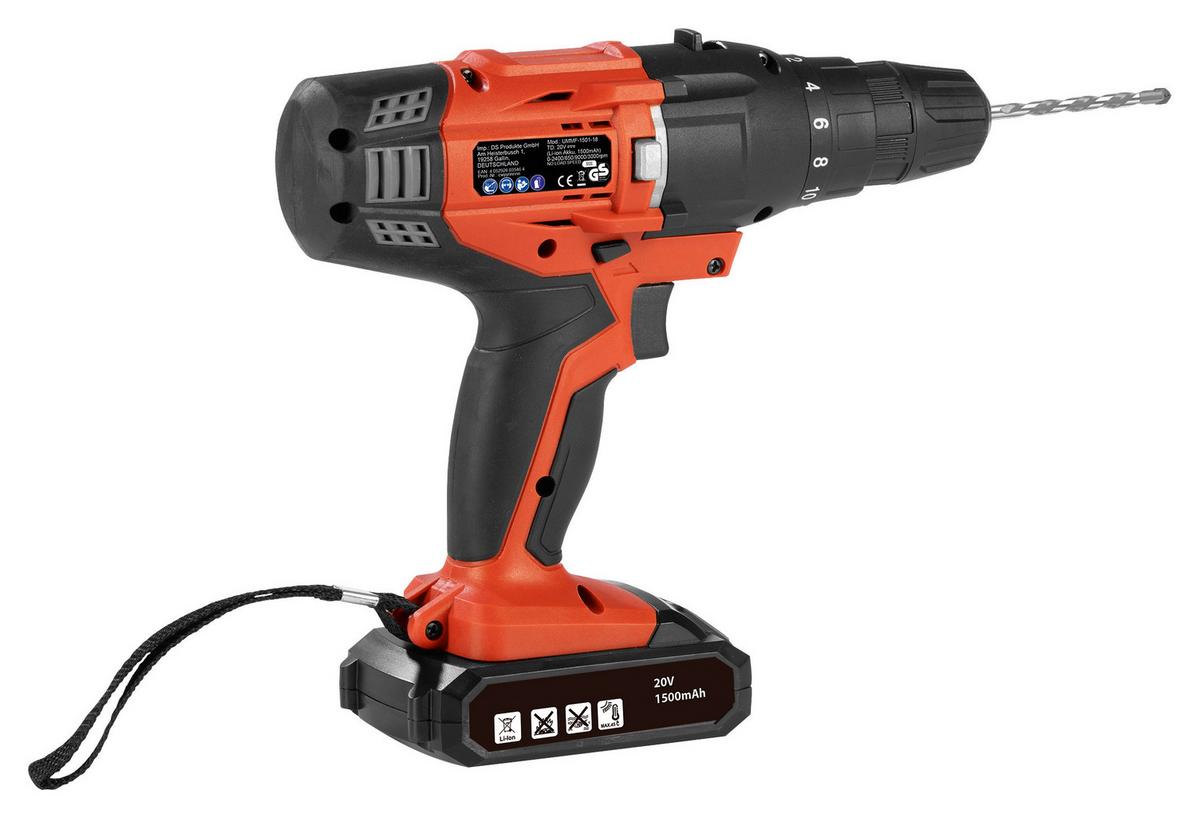 Akkuschrauber Easy Maxx 20 V, 0-550 U/Min, Rot/Schwarz - Rot/Schwarz, Basics, Kunststoff/Metall (31/11,5/41,5cm)