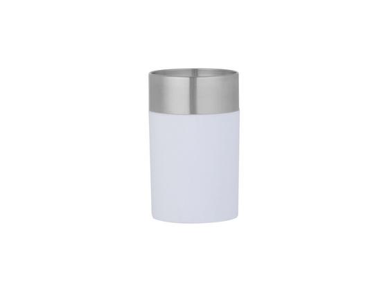 Zahnputzbecher Lena - Weiß, MODERN, Kunststoff/Metall (7/11cm) Zahnputzbecher Lena - Weiß, MODERN, Kunststoff/Metall (7/11cm)