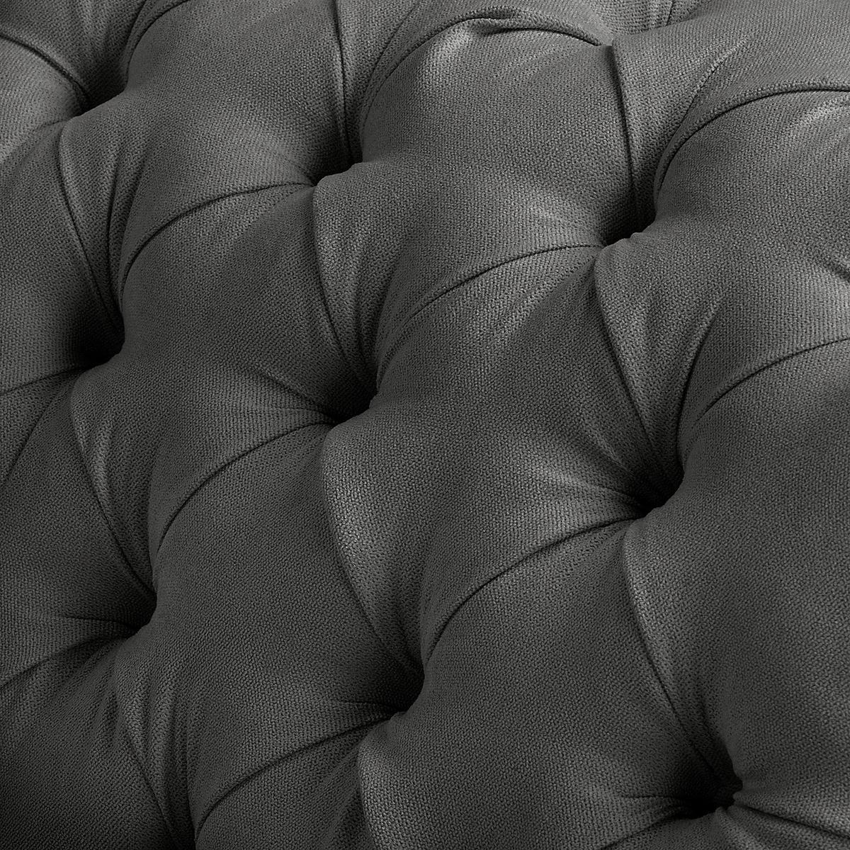 Récamiere Pako Dunkelgrau B: 185cm - Dunkelgrau/Braun, Design, Textil (185/93/75cm) - Livetastic