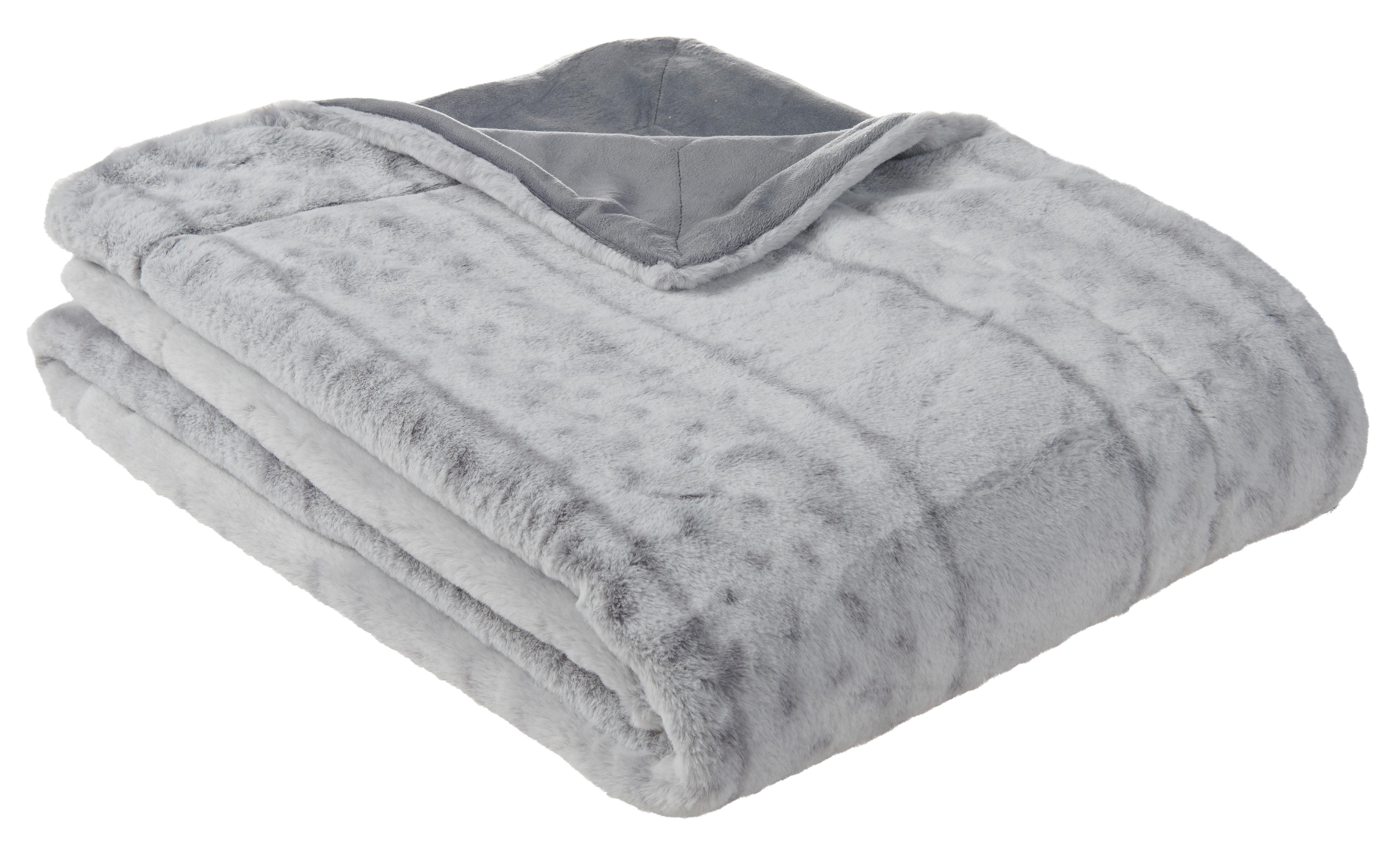 Kuscheldecke Karin Silberfarben 150x200 cm - Silberfarben, ROMANTIK / LANDHAUS, Textil (150/200cm) - James Wood