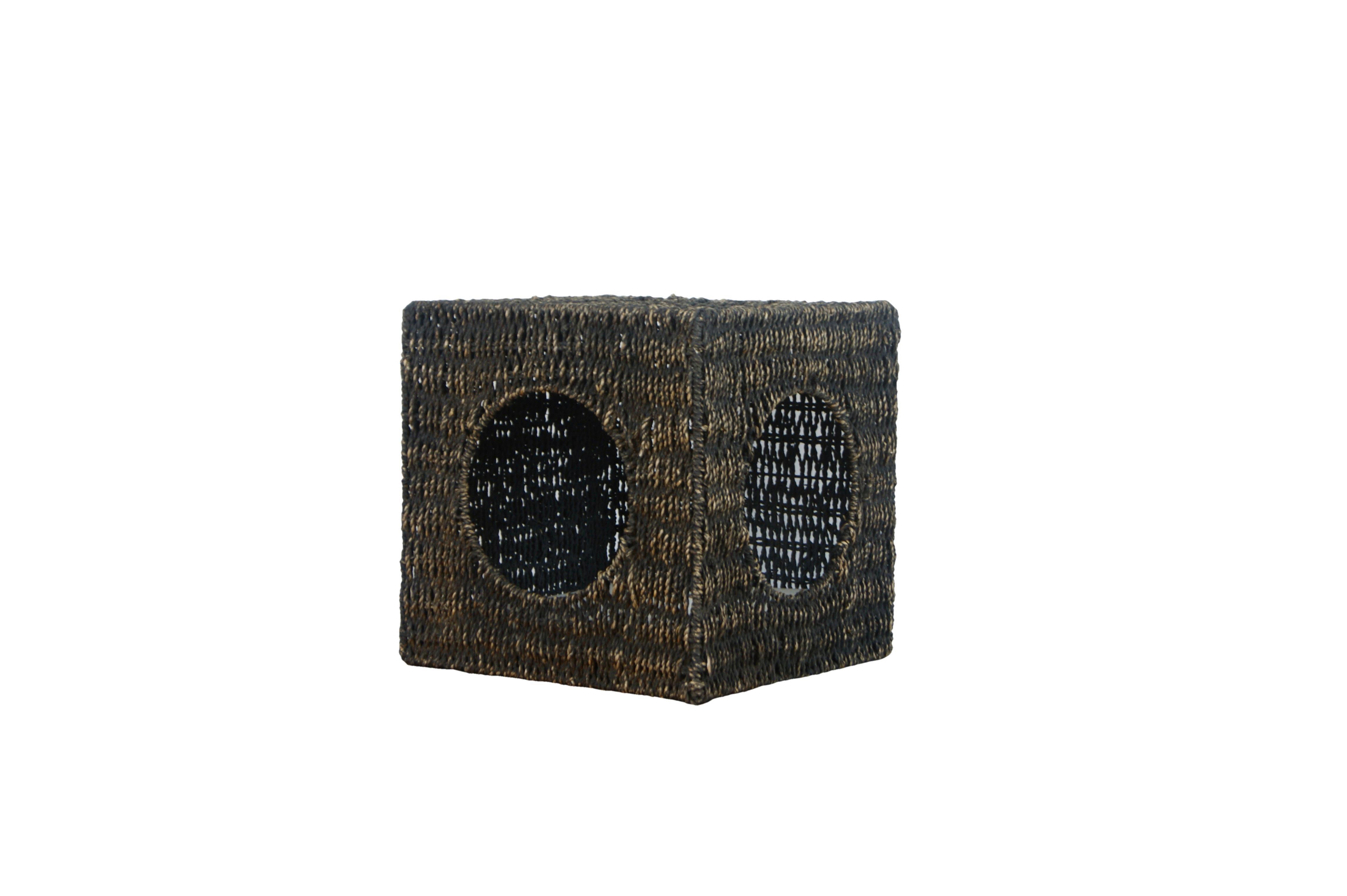Tierhöhle Felix Schwarz L: 33 cm - Schwarz, Natur, Naturmaterialien/Metall (33/33/33cm)