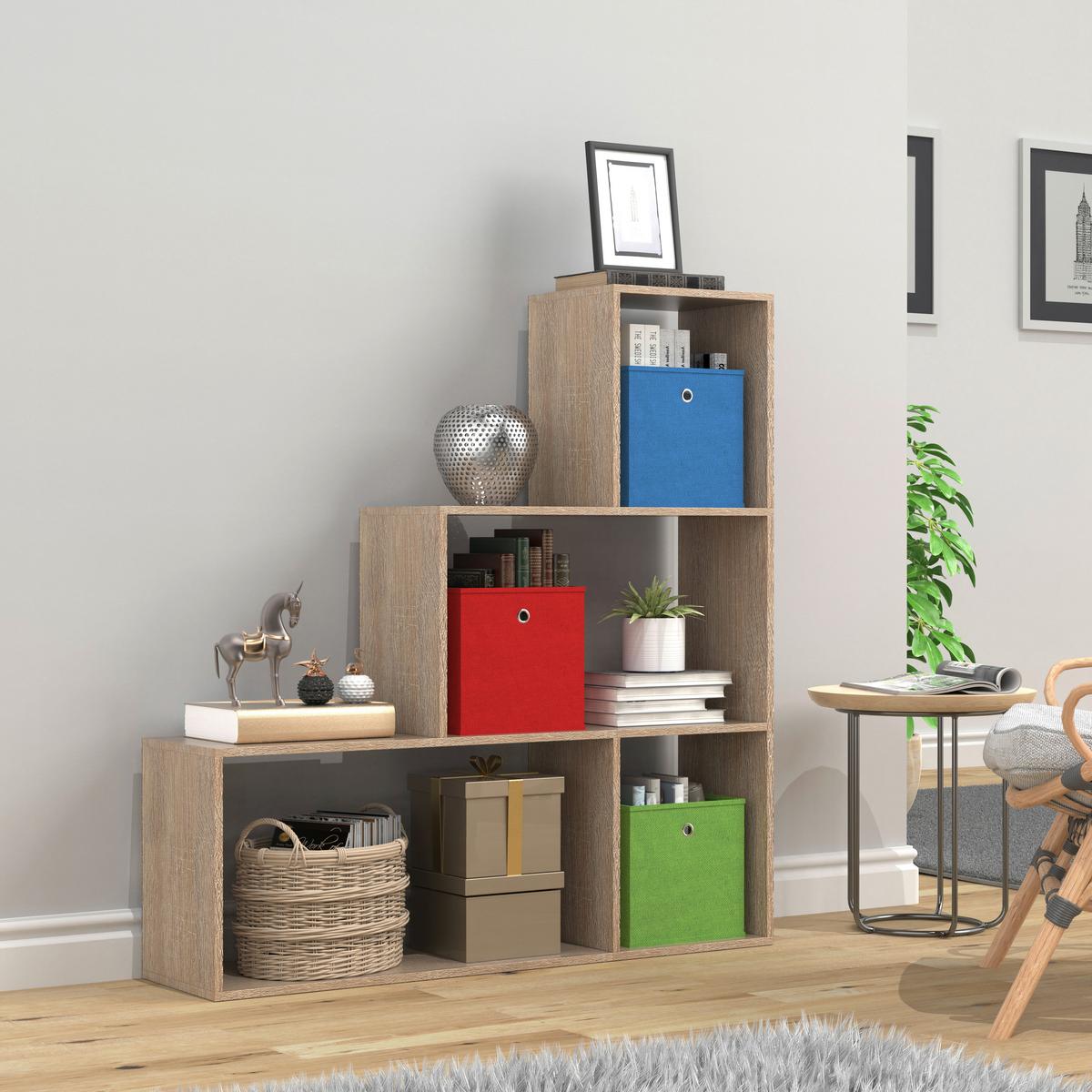 Regal Dubila Sonoma Eiche Dekor B: 117 cm - Sonoma Eiche, Basics, Holzwerkstoff (117/123/29cm) - MID.YOU