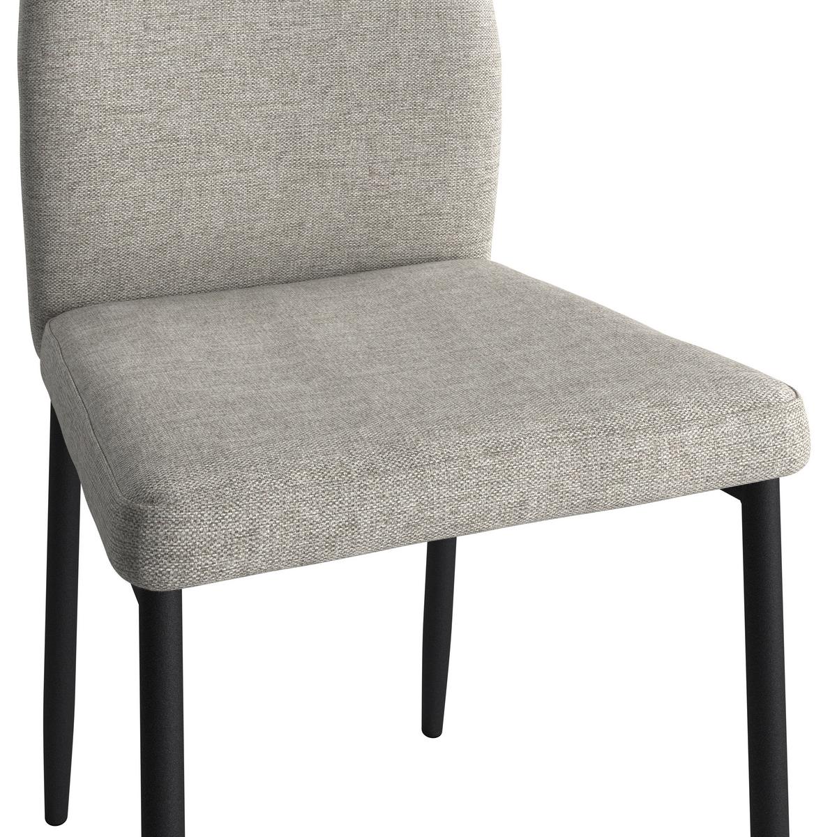 Vierfußstuhl Augusta Webstoff Grau - Schwarz/Grau, KONVENTIONELL, Textil/Metall (45/87/56.5cm)