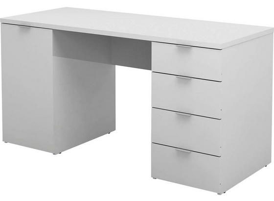 Íróasztal Larry Ii - Fehér, modern, Faalapú anyag (145/75/60cm) Íróasztal Larry Ii - Fehér, modern, Faalapú anyag (145/75/60cm)