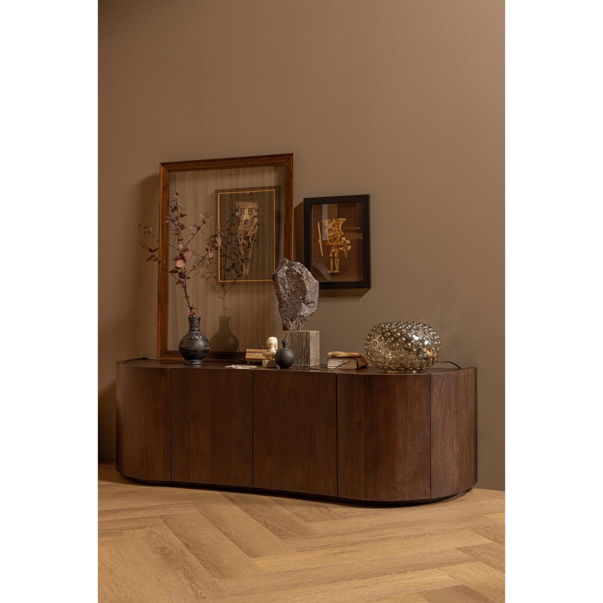 Kommode Sense Walnussfarben B: 160cm - Walnussfarben, Design, Holz (160/50/46cm) - Livetastic