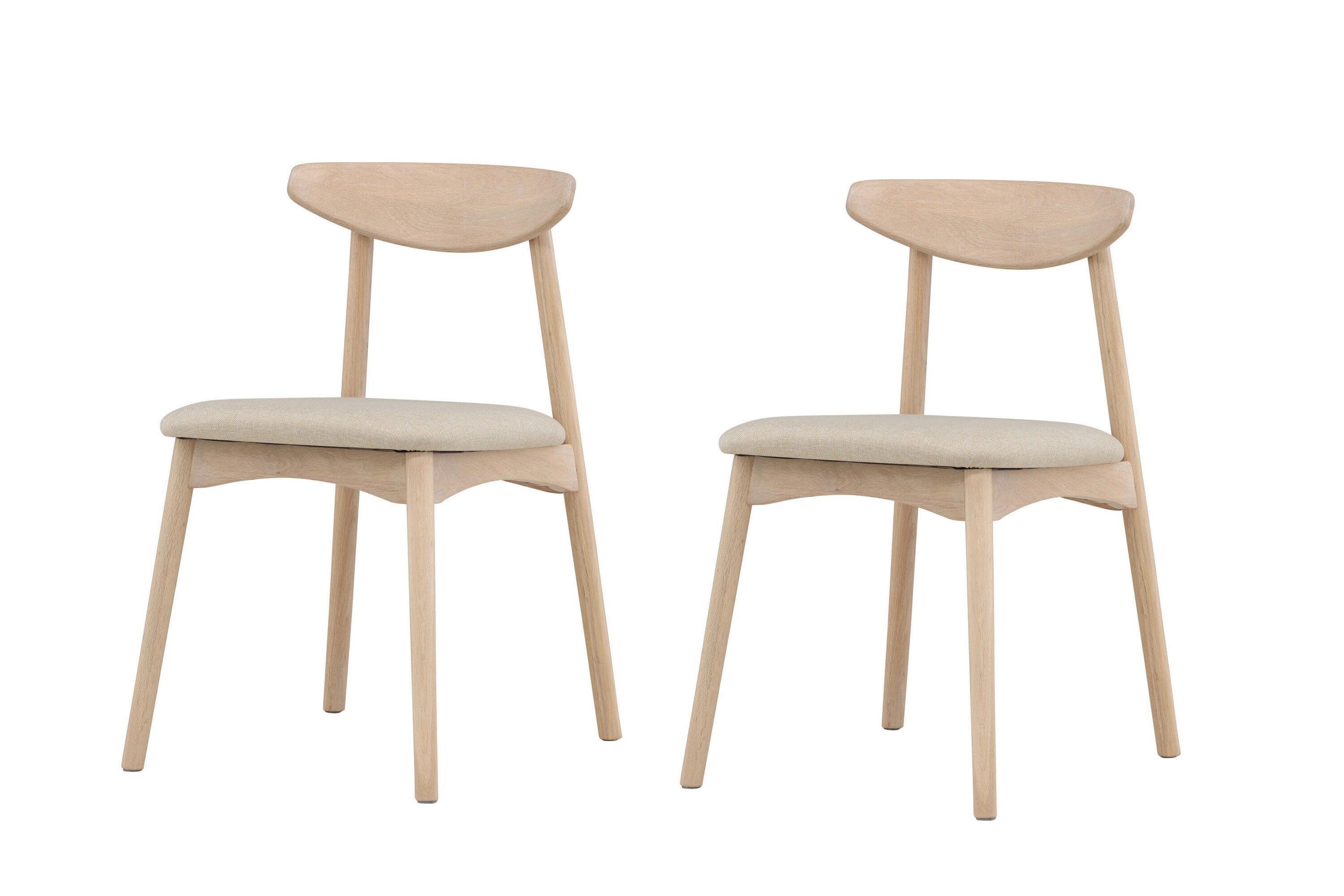 STUHL Ven Beige B: 47 cm - Beige, MODERN, Holz/Textil (47/80/54cm) - Livetastic