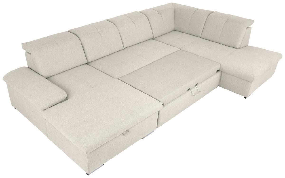 Wohnlandschaft Ramzes Beige U: 173x328x215 cm - Beige/Grau, Design, Textil (173/328/215cm) - MID.YOU