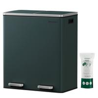 Abfallsammler Grau B: 58,5 Cm - Schwarz/Grau, Basics, Kunststoff/Metall (58,5/65/36cm)