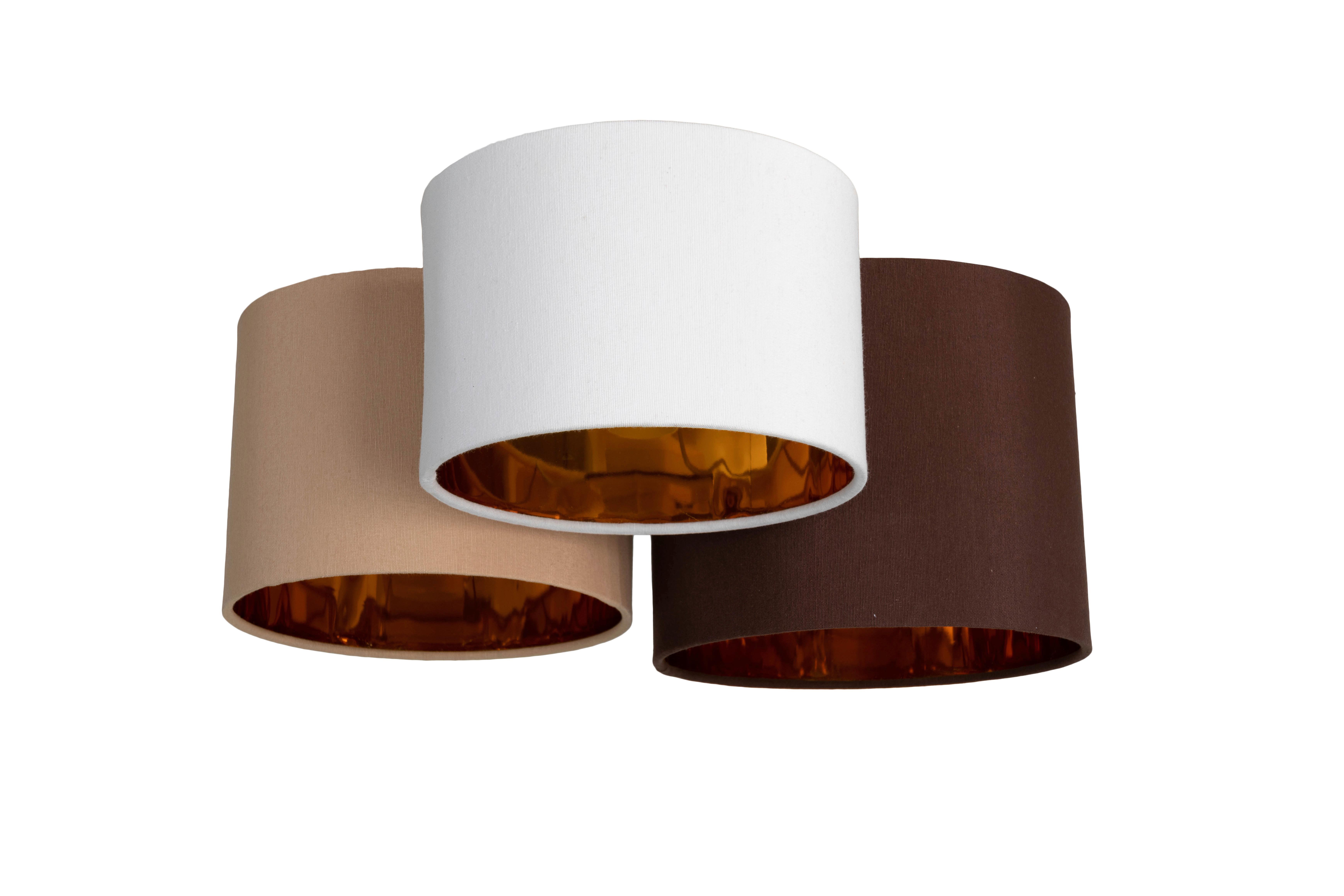 Stropní svítidlo Bulgi, Ø: ca. 50cm - krémová/barvy zlata, Konvenční, kov/textil (50/26cm) - Modern Living