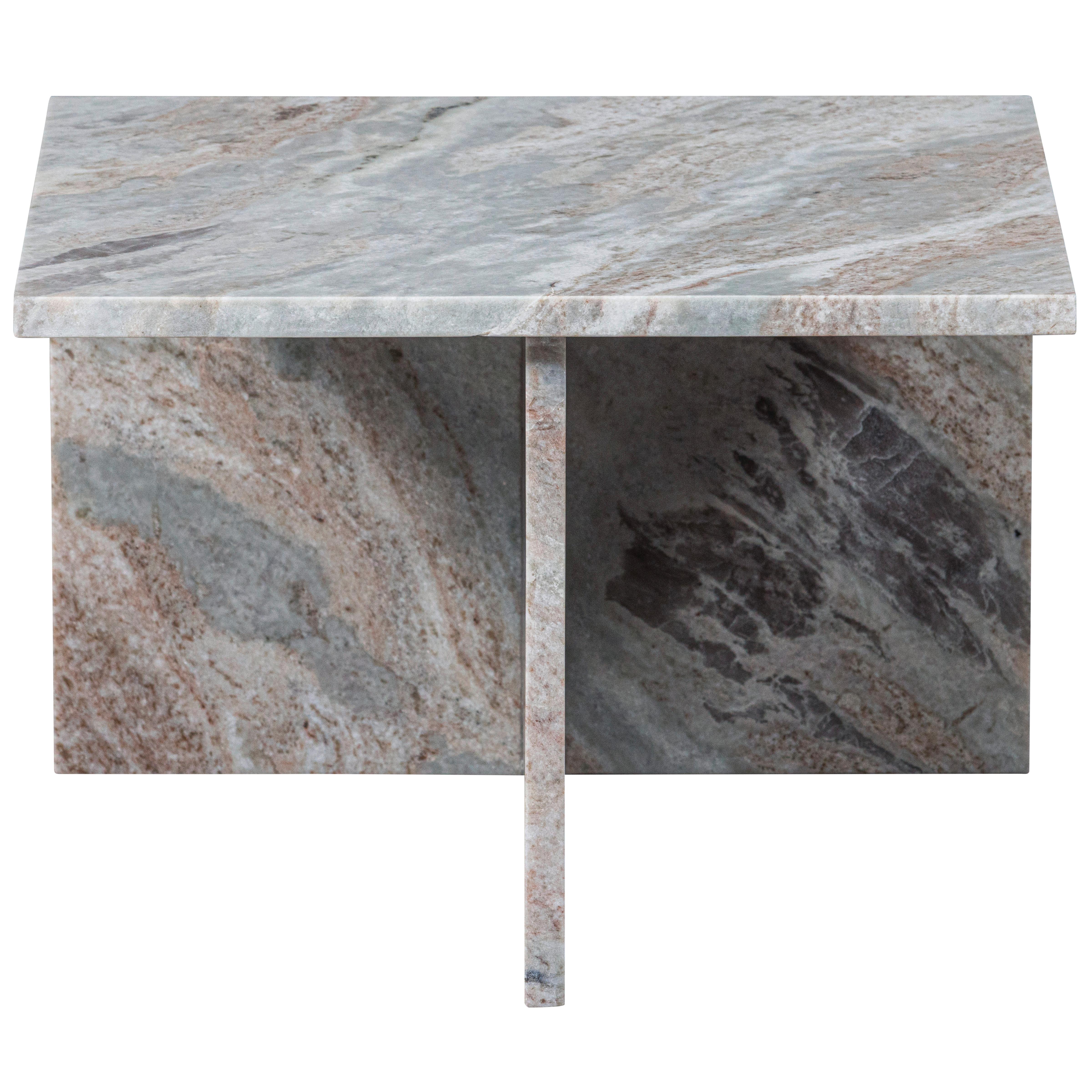 Beistelltisch Xhail Naturfarben L: 50 cm - Naturfarben, Design, Stein (50/50/35cm) - Livetastic