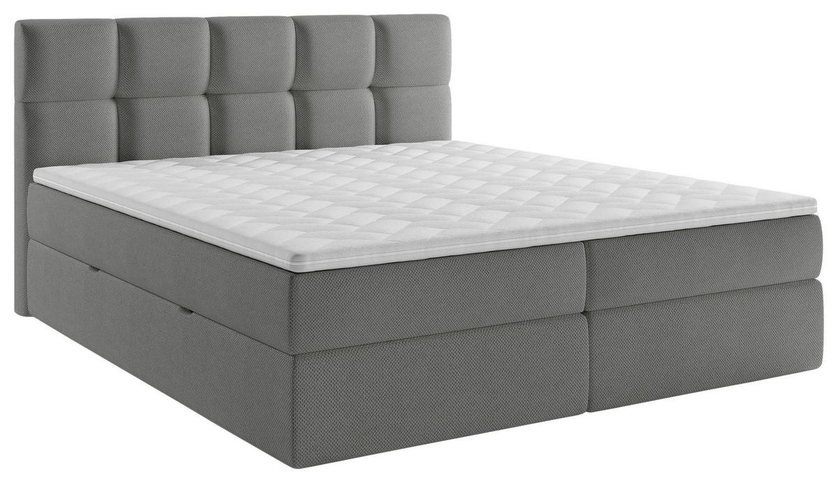 Boxbett Lorie Ii - Schwarz/Grau, MODERN, Holz/Holzwerkstoff (140/200cm) - MID.YOU