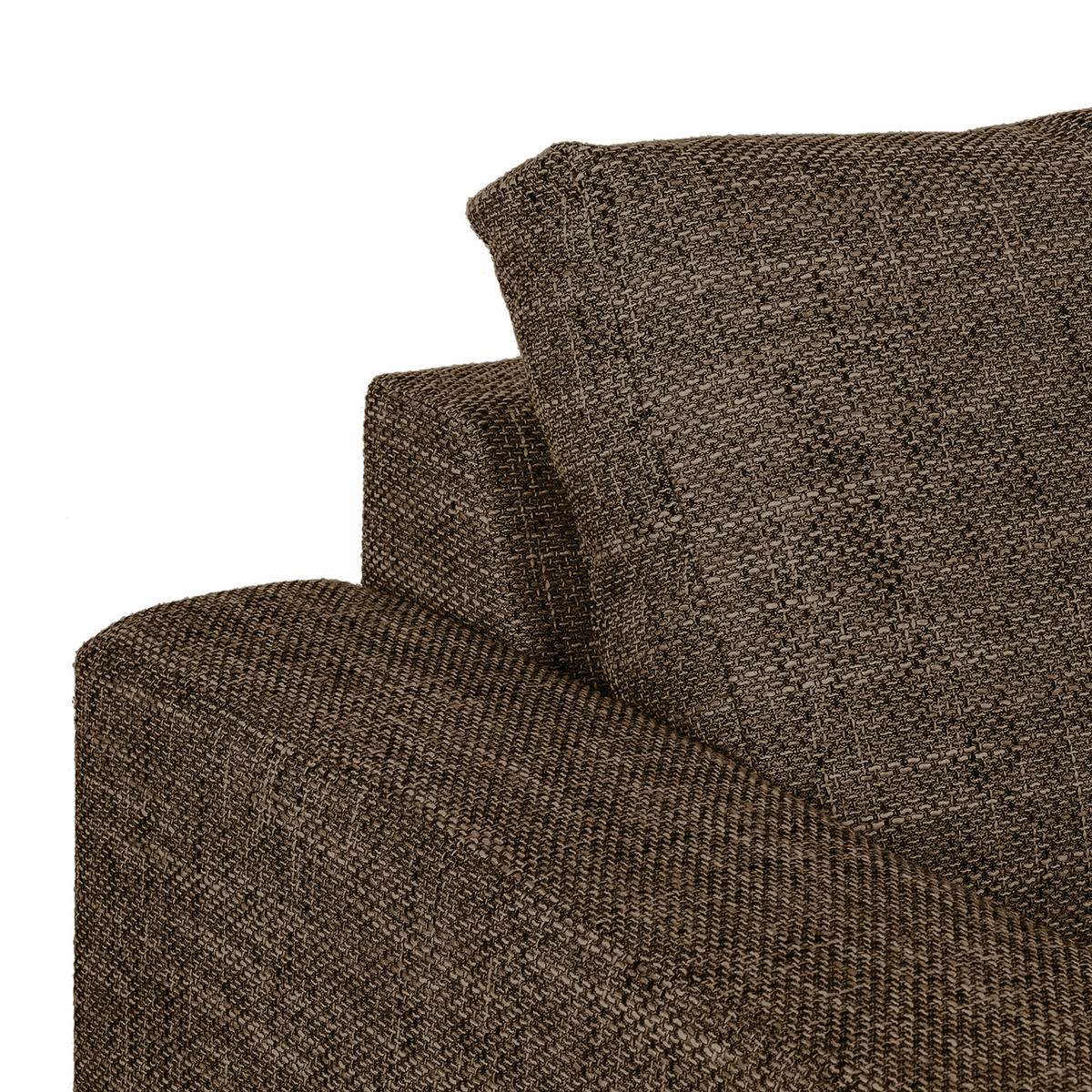 Ecksofa Grenwood Braun S: 144x200 Cm - Chromfarben/Braun, Design, Textil (144/200cm) - MID.YOU
