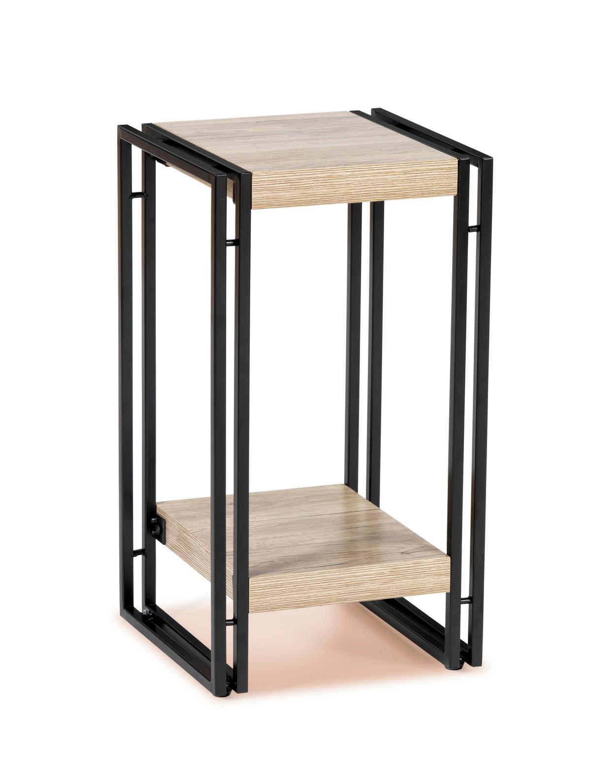 STĹPOVÝ STOJAN NA KVETY SCOTT 4 - čierna/farba duba, Modern, kov/kompozitné drevo (30/55/30cm) - Ondega