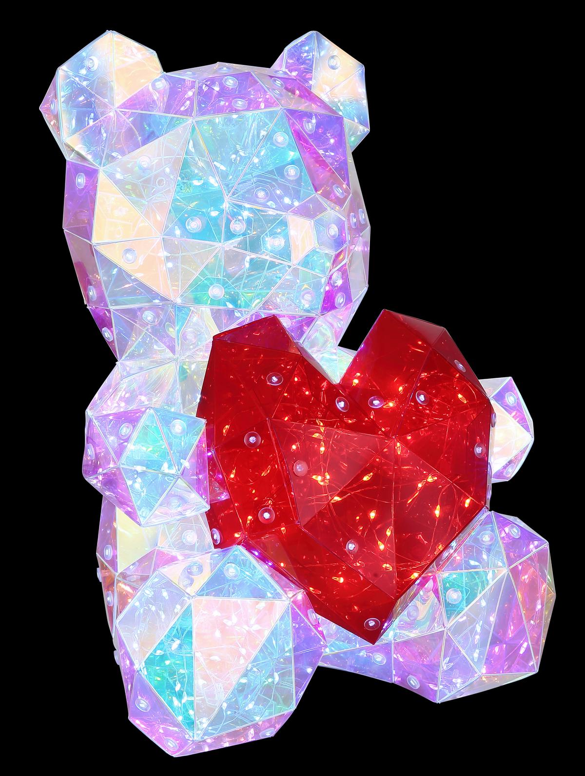 Led-dekoleuchte 28058 - Klar/Rot, Trend, Kunststoff (23/19/30cm) - Globo