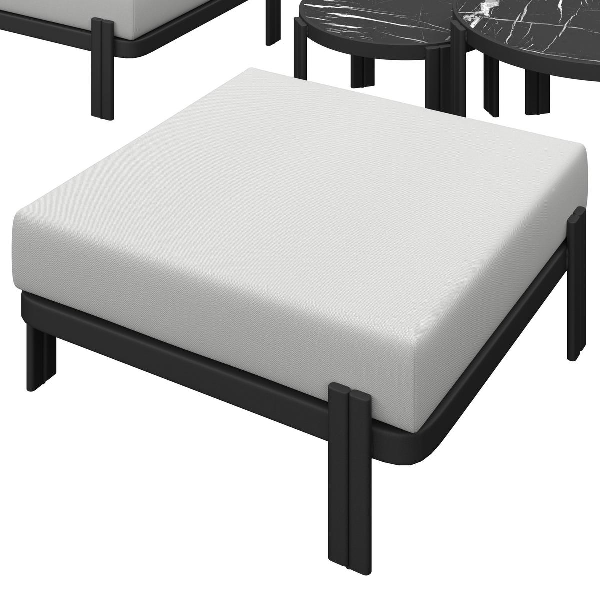 TERASOVÁ SEDACIA SÚPRAVA CHERRY - čierna/svetlosivá, Modern, kov/textil (265/73,5/265cm) - Bessagi Garden