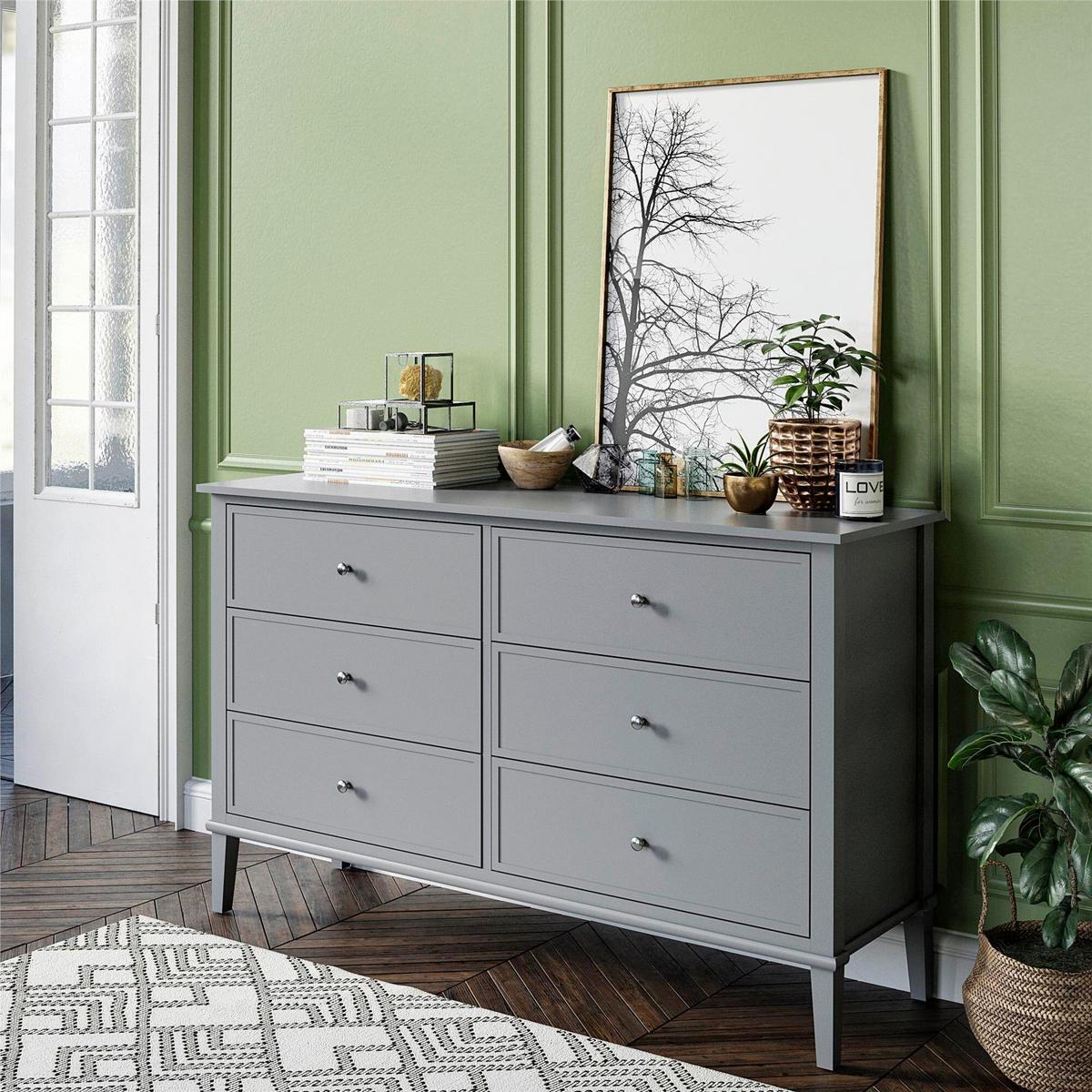 Kommode Franklin Grau B: 141cm - Grau, Design, Holzwerkstoff/Metall (141/85/41cm) - MID.YOU