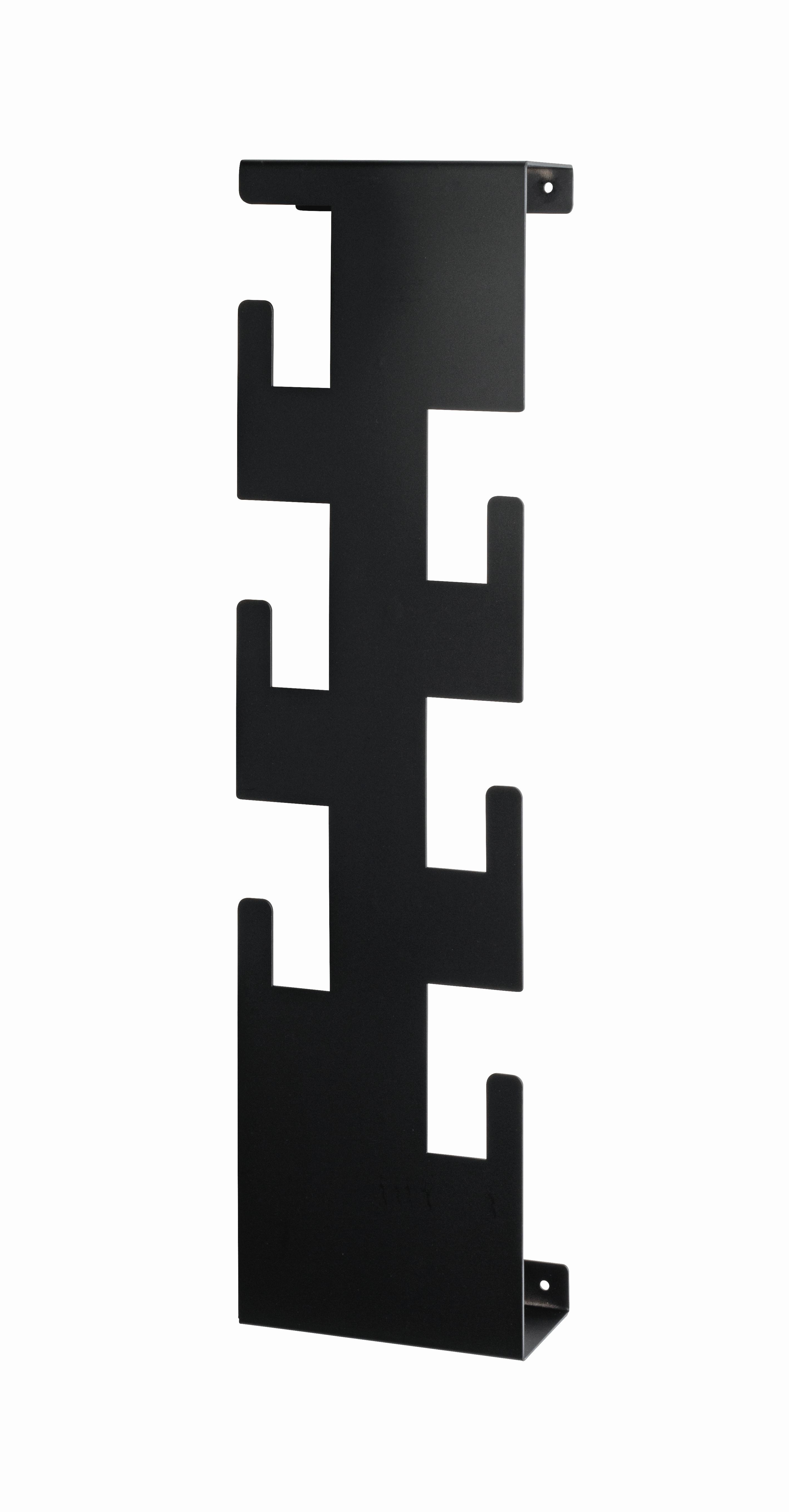 Nástěnná šatna LUNIS černá - černá, Moderní, kov (15/60/8cm) - Mömax