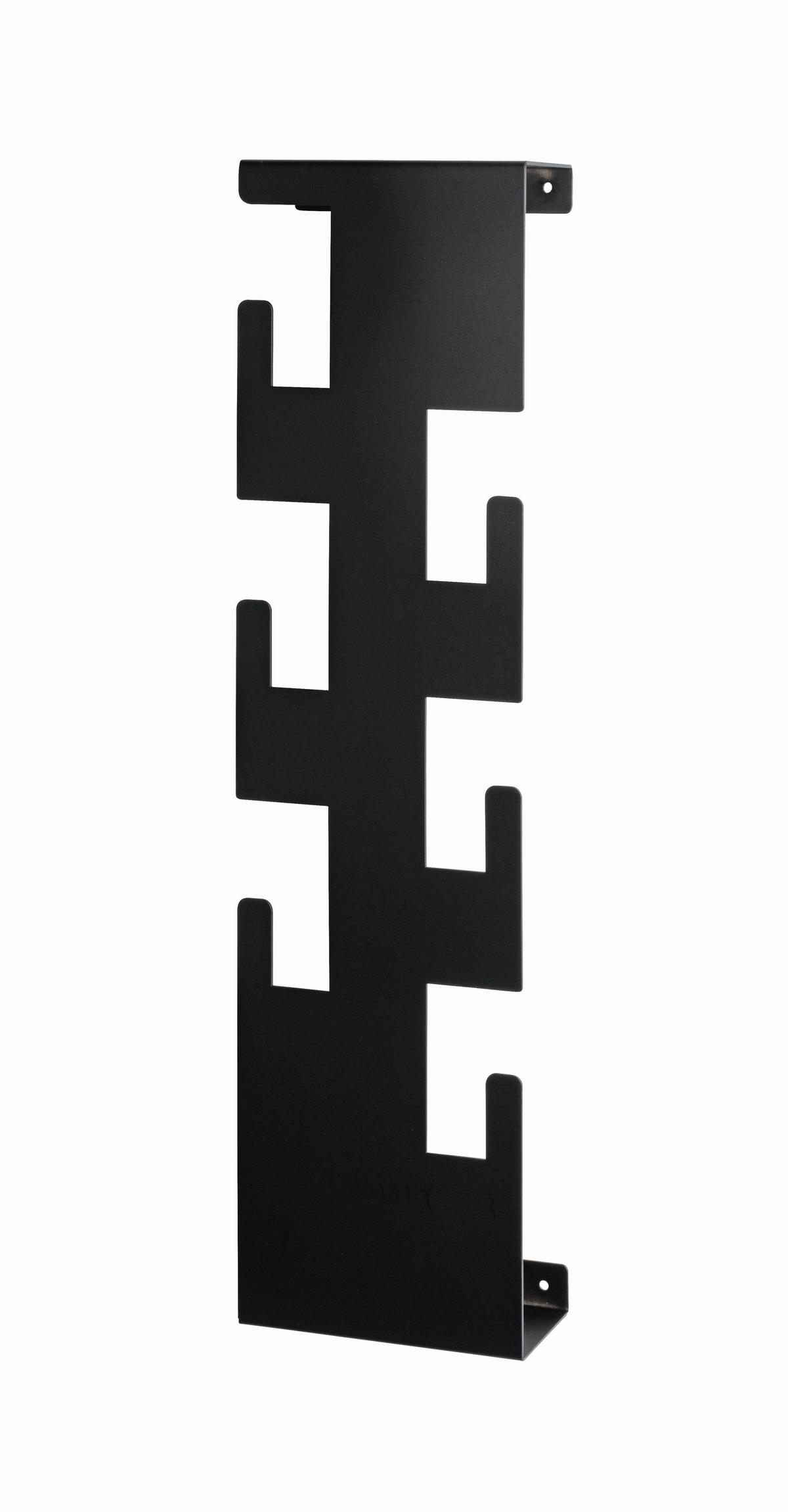 Nástěnná šatna LUNIS černá - černá, Moderní, kov (15/60/8cm) - Mömax