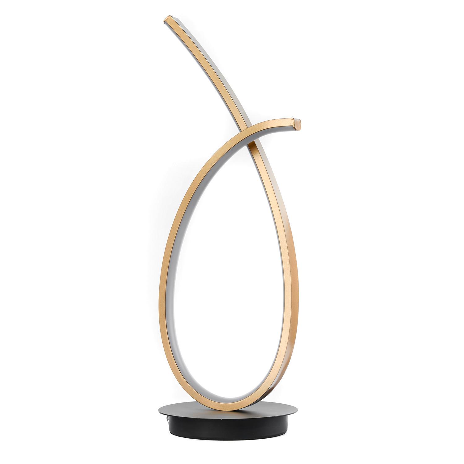 LED-Tischleuchte 5048/L - Goldfarben/Schwarz, Design, Metall (14/14/43cm)
