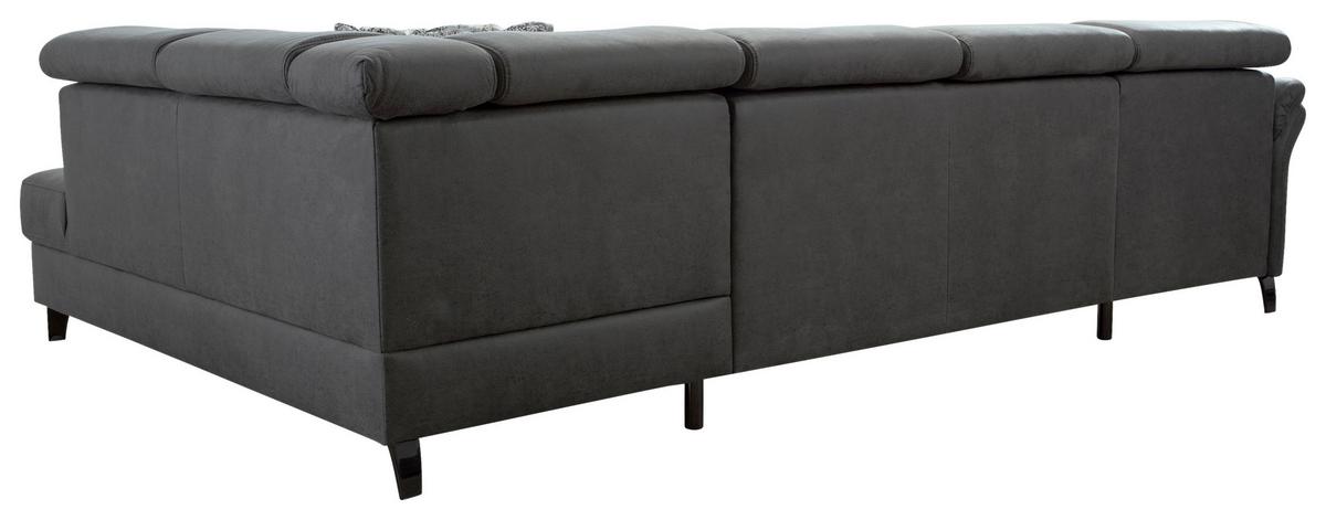 Wohnlandschaft Arngast rechts anthrazit 165x317x193 cm - Anthrazit/Schwarz, KONVENTIONELL, Textil (165/317/193cm) - Sit & More