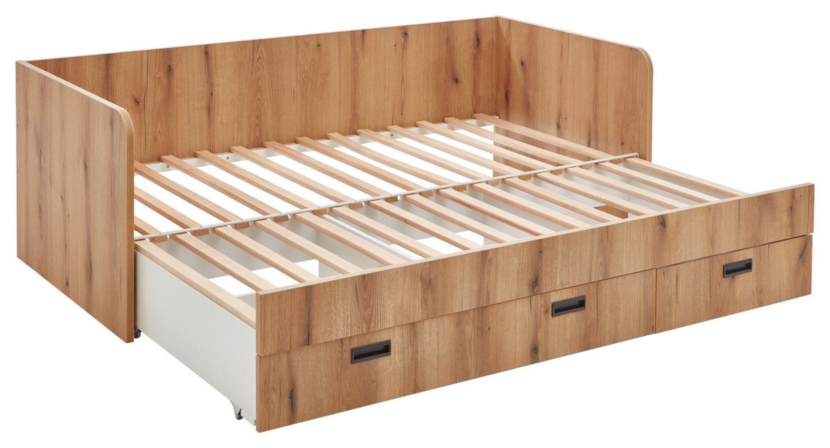VÝSUVNÁ POSTEL BIANCA - hnědá, Konvenční, dřevo/kompozitní dřevo (90-180/200cm)