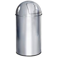 Abfallsammler Push - Silberfarben, Basics, Metall (35/74/35cm) - MID.YOU