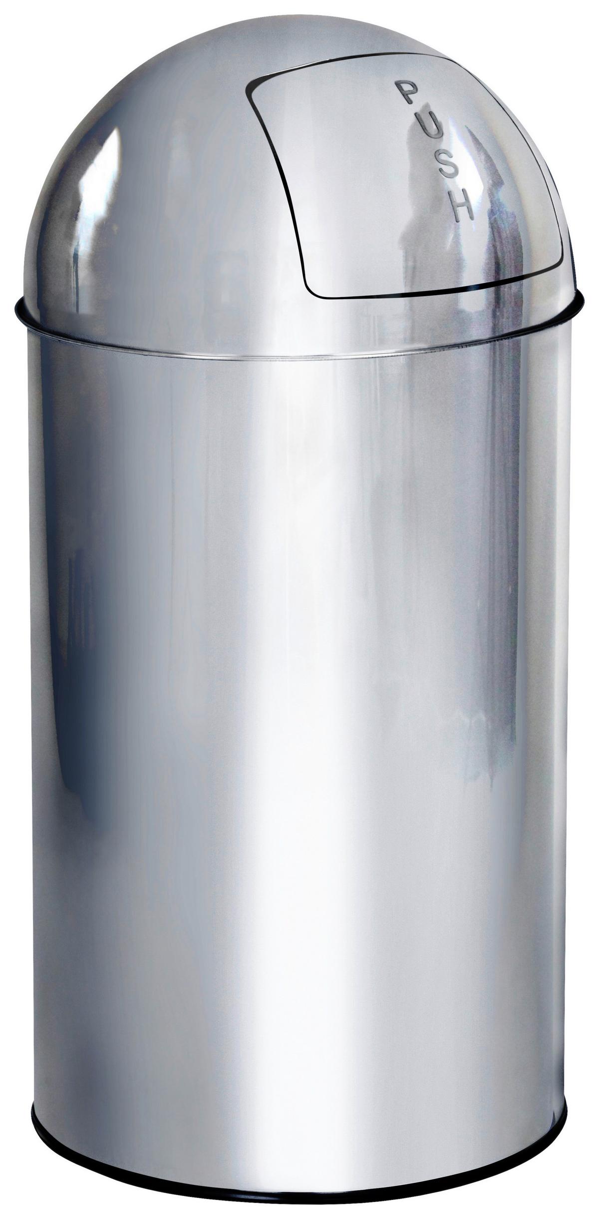 Abfallsammler Push - Silberfarben, Basics, Metall (35/74/35cm) - MID.YOU