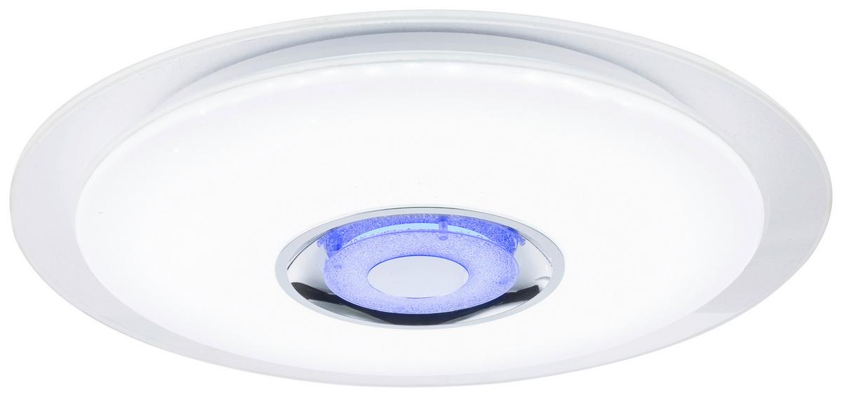 Led-deckenleuchte Ø 47,5 Cm Mit Farbwechsler Und Bluetooth - Opal/Weiß, MODERN, Kunststoff/Metall (47,5/5,7cm)
