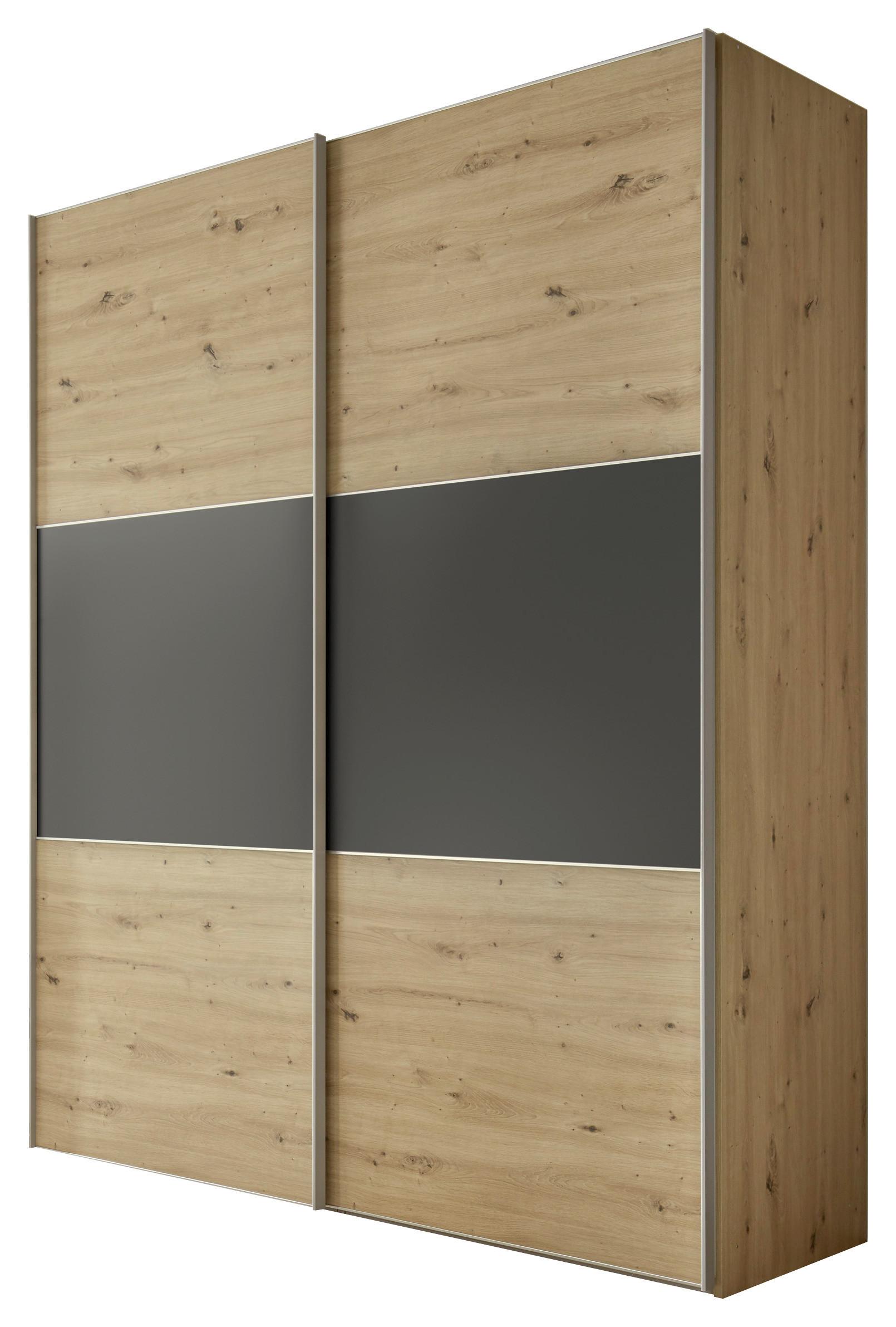 Schwebetürenschrank B: 167 Cm Includo Eiche Dekor/anthrazit - Anthrazit/Eiche Artisan, Design (167/222/68cm) - MID.YOU